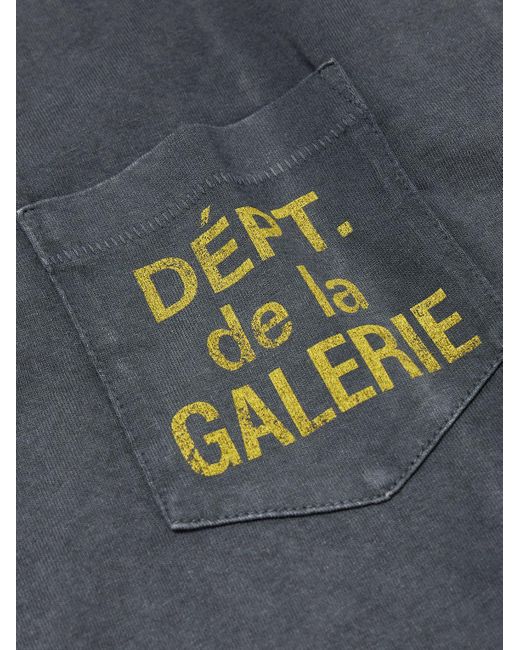 GALLERY DEPT. Blue Logo-print Paint-splattered Cotton-jersey T-shirt for men