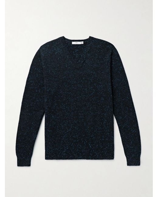 Inis Meáin Blue Merino Wool And Cashmere-blend Sweater for men