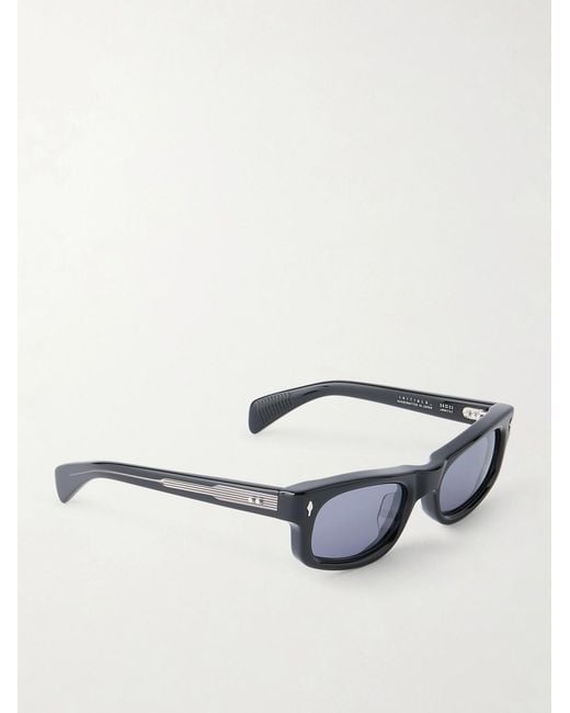 Jacques Marie Mage Blue Initials Square-Frame Acetate Sunglasses for men