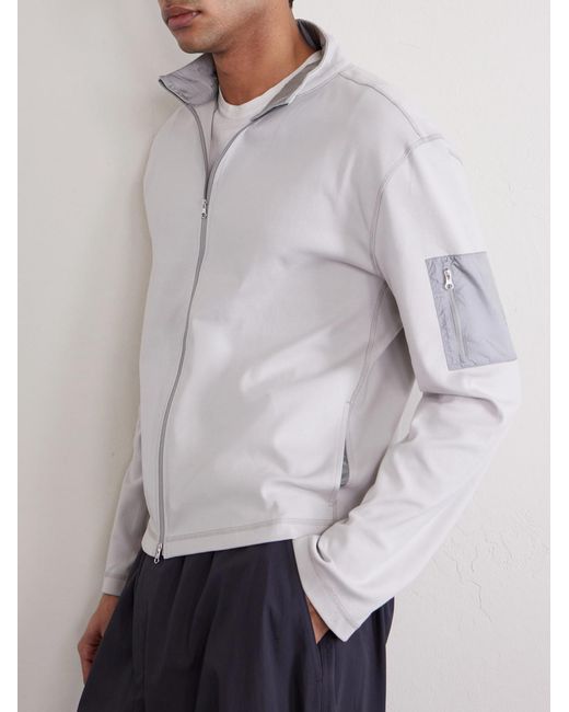 Amomento Pink Cotton Zip-Up Sweater for men