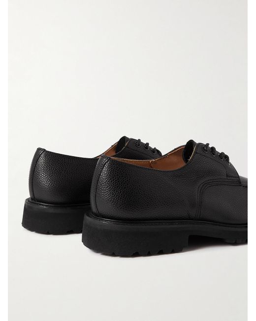 Tricker's Black Kilsby Full-grain Leather Derby Shoes for men