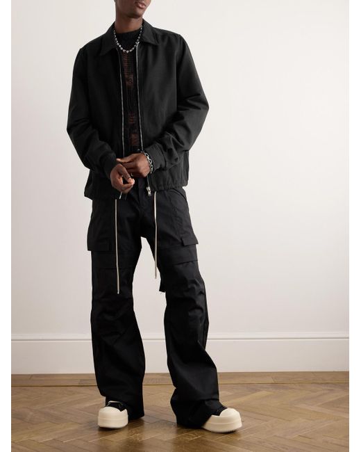 Rick Owens Black Cotton-twill Jacket for men