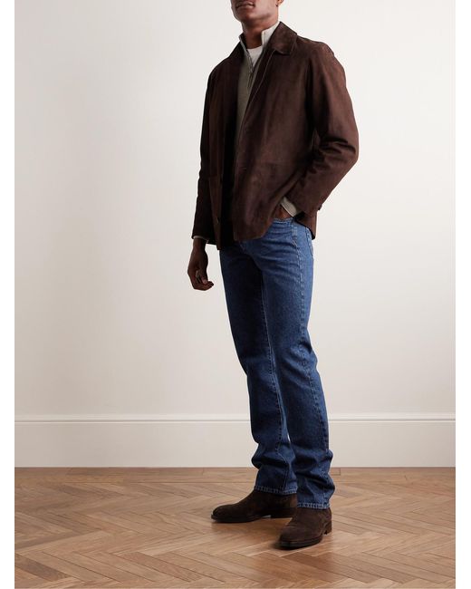 Canali Blue Slim-Fit Straight-Leg Jeans for men