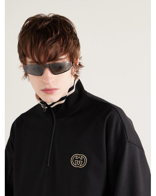 Gucci Silberfarbene Sonnenbrille mit D-Rahmen in Gray für Herren