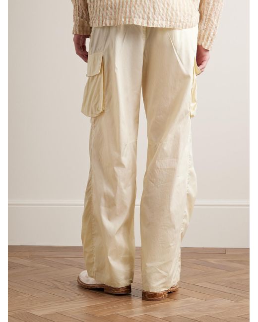 Our Legacy Natural Mount Straight-Leg Crinkled-Shell Cargo Trousers for men