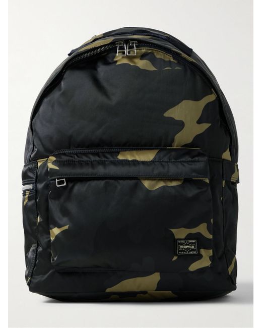 Porter-Yoshida and Co Black Counter Shade Daypack Mesh-panelled Camouflage-print Nylon Backpack for men