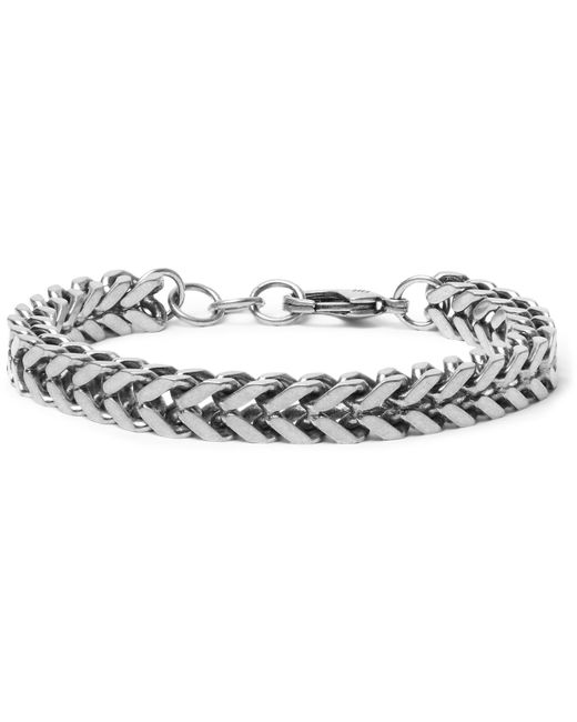 Balenciaga Metallic Silver-tone Chain Bracelet for men