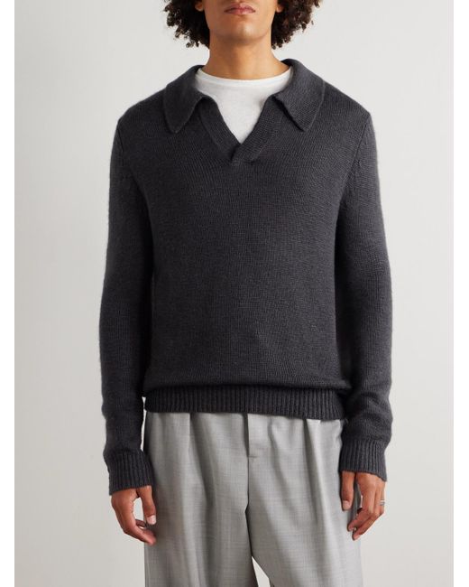 Gabriela Hearst Blue Aled Cashmere Polo Shirt for men