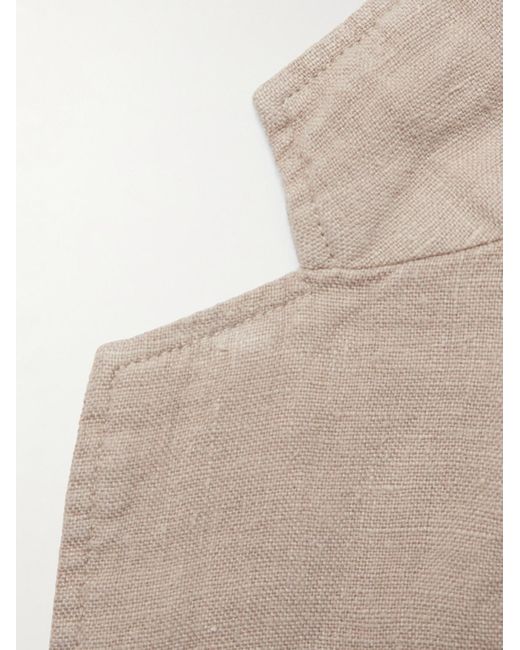 Hartford Natural Jobby Unstructured Linen Blazer for men