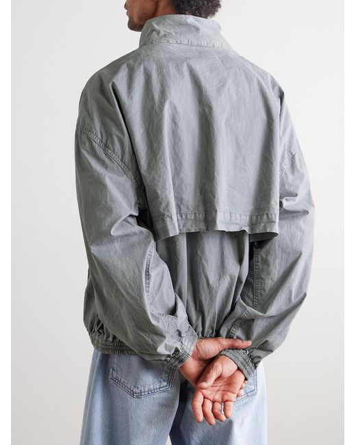 Agolde Blue Marshall Crinkled Cotton-blend Shell Bomber Jacket for men