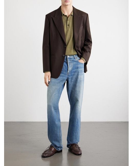 Saint Laurent Blue Straight-Leg Jeans for men