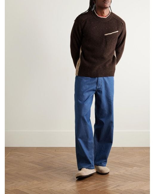 Inis Meáin Brown Donegal Merino Wool And Cashmere-blend Sweater for men
