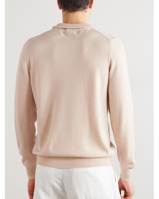 Fedeli Natural Favonio Slim-Fit Cashmere Half-Zip Sweater for men
