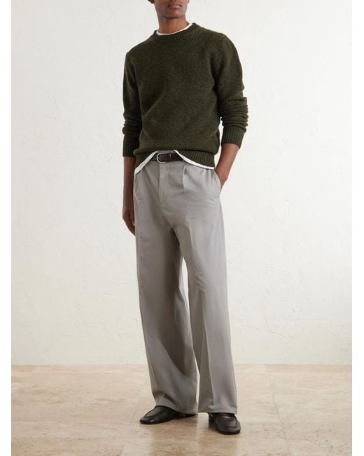 Jil Sander Green Wool Sweater for men