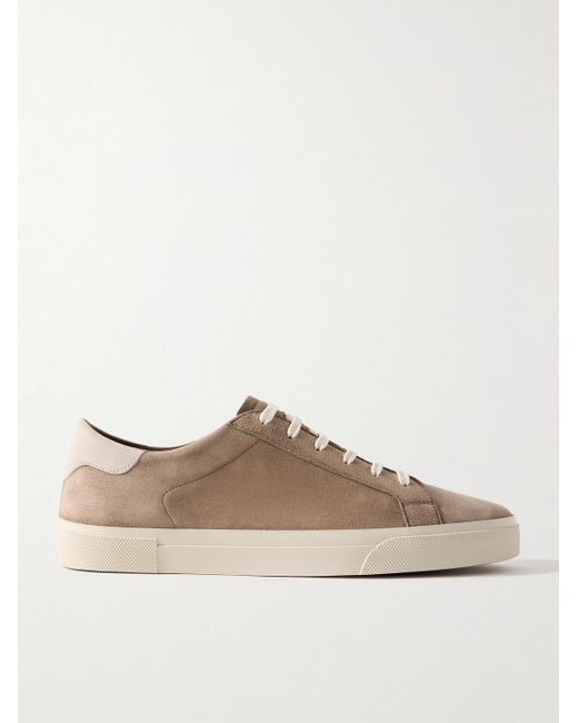 Brunello Cucinelli Natural Suede Sneakers for men