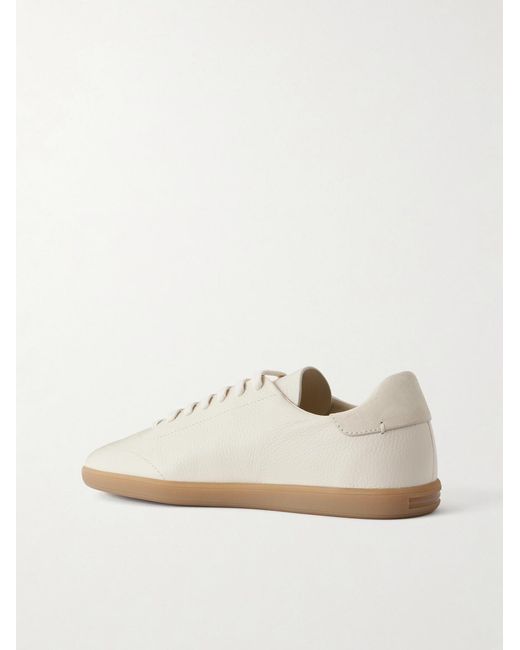 Zegna White 232 Full-grain Leather Sneakers for men