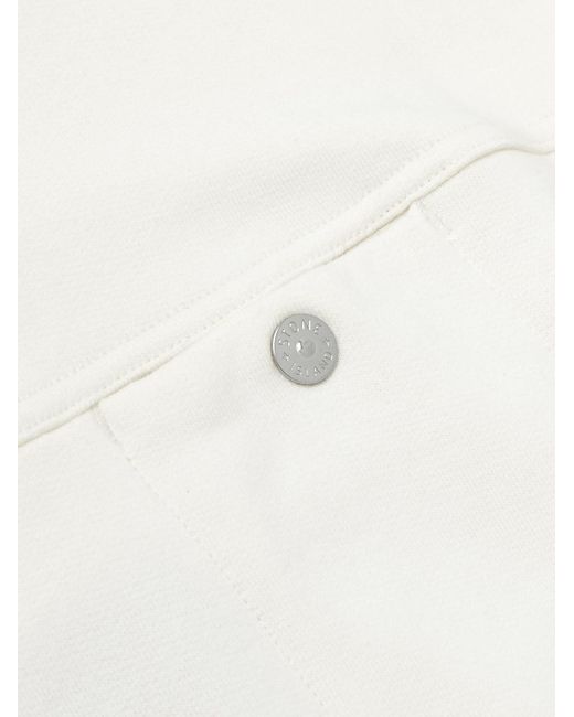 Stone Island White Colour-block Logo-embroidered Cotton-jersey Sweatshirt for men