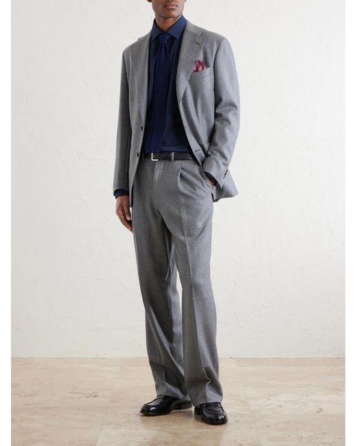 Canali Blue Cotton-Poplin Shirt for men