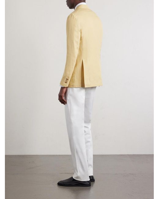 De Petrillo Natural Linen And Cotton-Blend Blazer for men