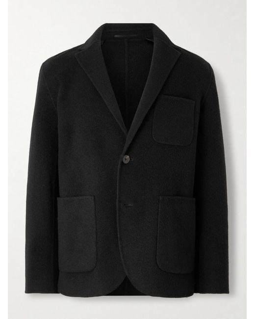 Mr P. Black Double-Faced Brushed Cashmere And Yak-Blend Blazer for men