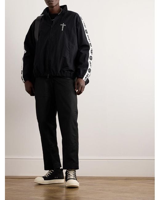 SAINT Mxxxxxx Black Straight-Leg Cotton-Twill Trousers for men