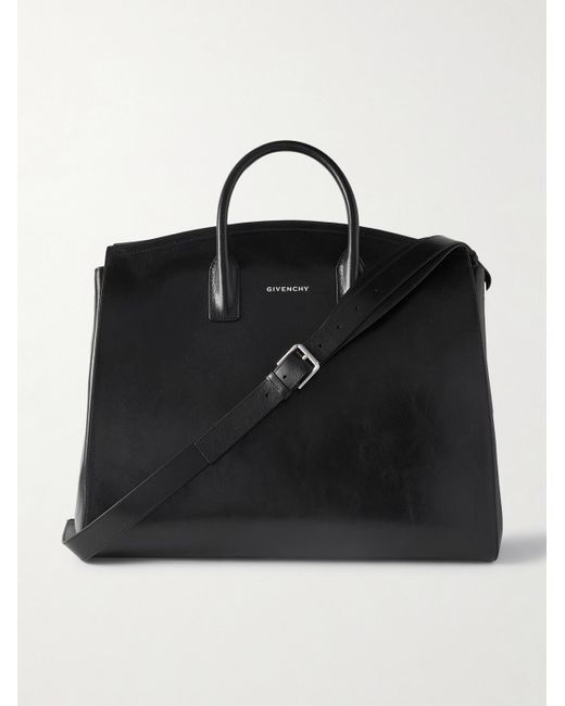 Givenchy Black Glossed-Leather Weekend Bag for men