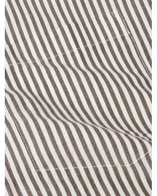 Colby 50009 Striped Organic Cotton-Poplin Shirt di NN07 in Gray da Uomo