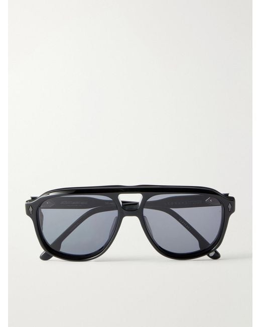 Jacques Marie Mage Black Leonard Aviator-Style Acetate Sunglasses for men