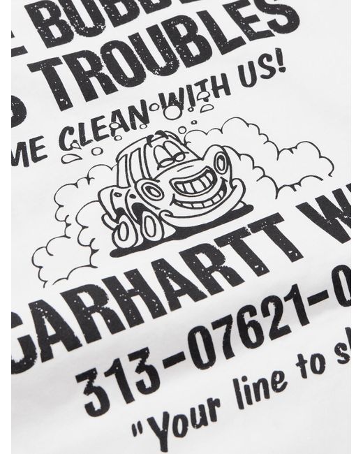 Carhartt White Less Troubles Logo-print Organic Cotton-jersey T-shirt for men