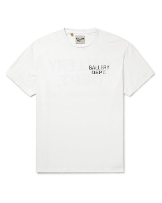 GALLERY DEPT. White Vintage Souvenir Logo-Print Cotton-Jersey T-Shirt for men