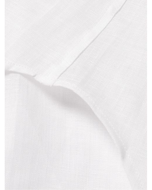 Paul Smith Schmal geschnittenes Hemd aus Leinen in White für Herren