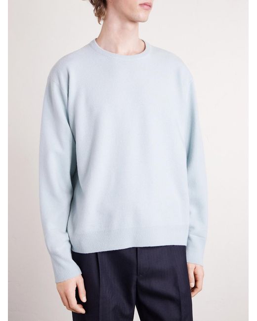 Ssstein White Wool Sweater for men