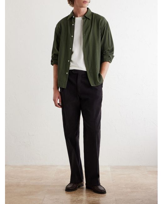 Massimo Alba Green Cotton Overshirt for men