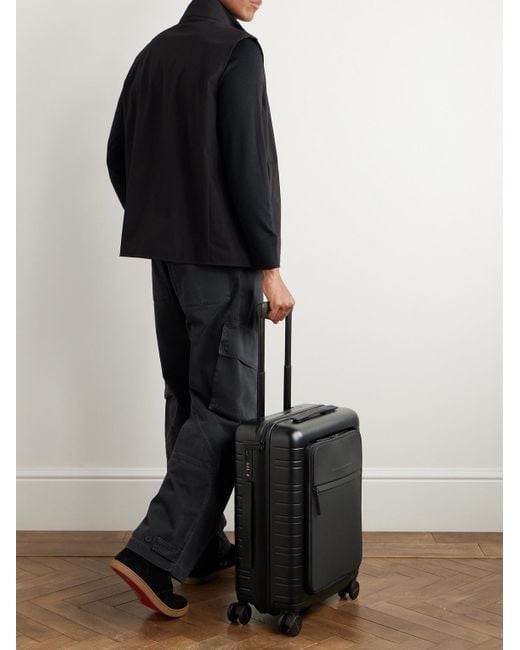 Horizn Studios Black M5 Cabin Essential 55cm Polycarbonate And Nylon Suitcase for men