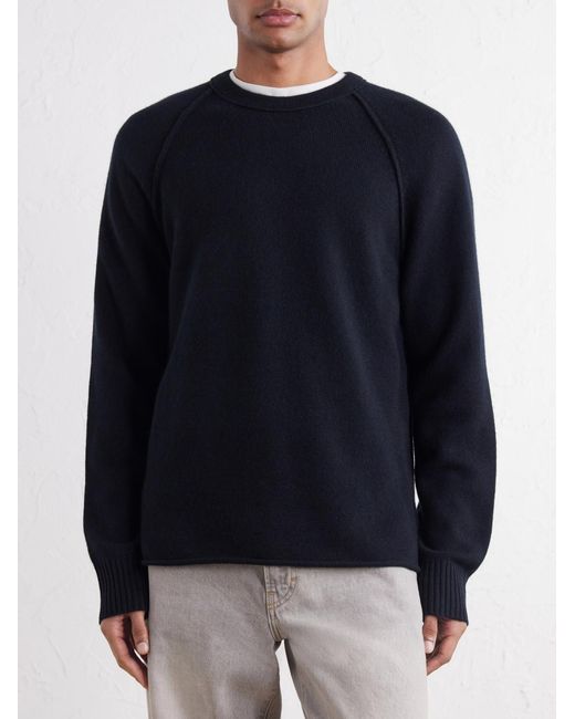 James Perse Blue Cashmere Sweater for men
