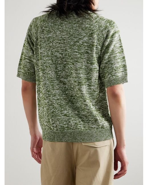 Federico Curradi Green Linen And Organic Cotton-Blend T-Shirt for men