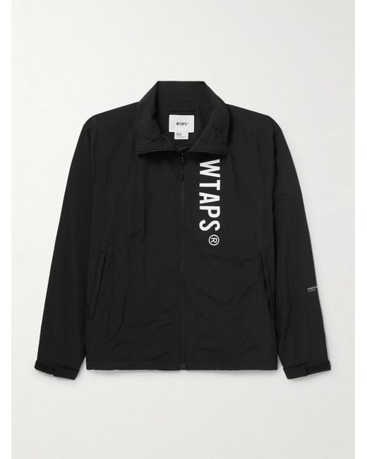 (w)taps Black Logo-print Pertex® Nylon Jacket for men