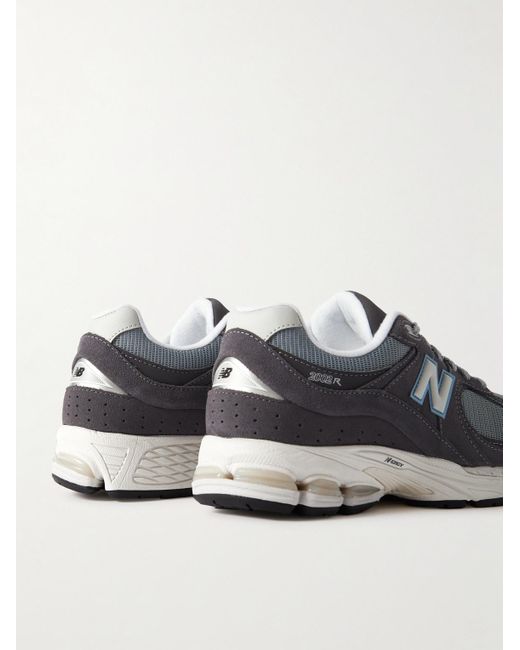 New Balance Gray 2002r Mesh-trimmed Suede Sneakers for men