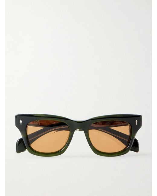 Jacques Marie Mage Black Dealan Square-frame Acetate Sunglasses for men