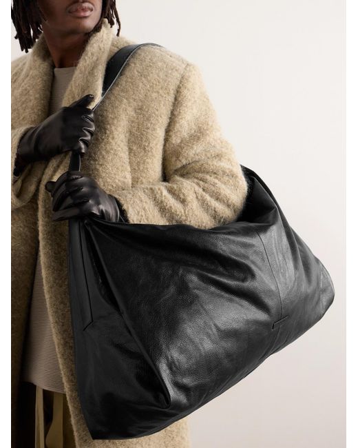 Fear Of God Black Moto Full-Grain Leather Tote Bag for men