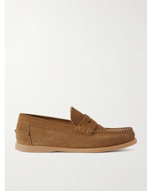 Mr P. Brown Leo Suede Penny Loafers for men