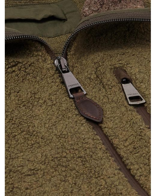 James Purdey & Sons Green Shell-Trimmed Bouclé Gilet for men