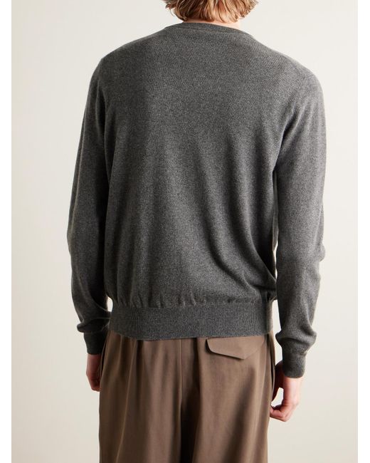 Loro Piana Gray Slim-fit Baby Cashmere Sweater for men