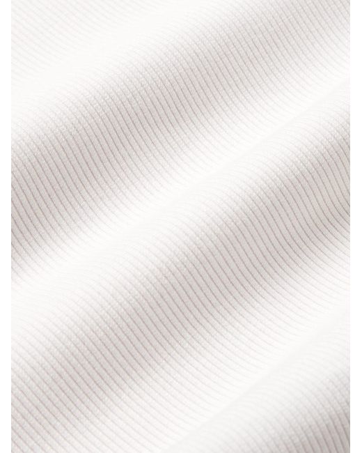 Agolde White Viggo Ribbed Stretch Organic Cotton And Tencel Lyocell-Blend Tank Top for men