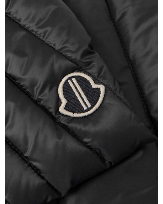 Rick Owens Black Moncler Radiance Quilted Shell Down Scarf for men