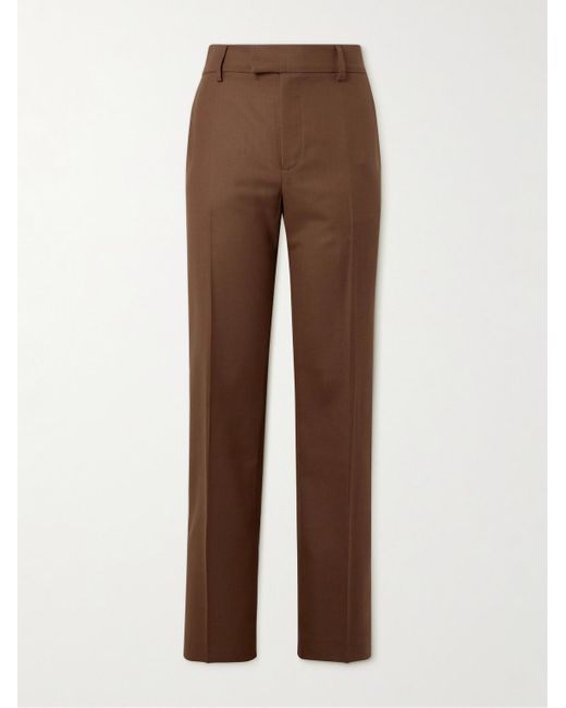 Séfr Brown Mike Straight-leg Twill Suit Trousers for men