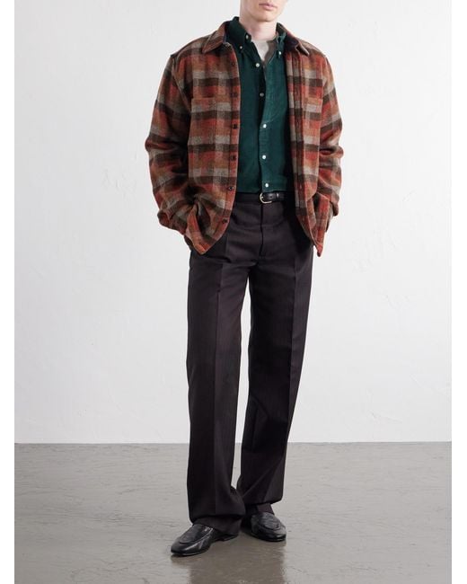 Polo Ralph Lauren Green Button-Down Collar Logo-Embroidered Cotton-Corduroy Shirt for men