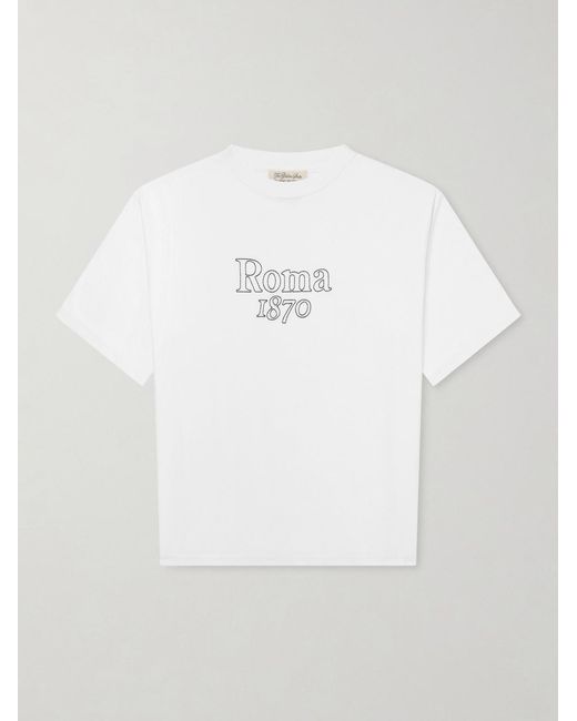 Remi Relief White Roma 1870 Embroidered Cotton-Jersey T-Shirt for men