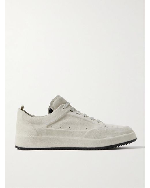 Officine Creative White Ace Suede Sneakers for men