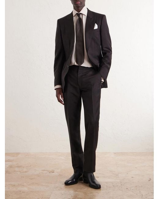 Tom Ford Blue O'connor Straight-leg Mohair And Wool-blend Suit Trousers for men